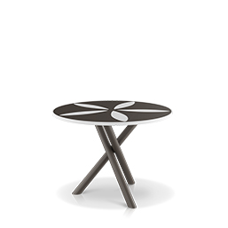 Sand Dollar Side Table 42" Tex Gray - Charcoal And White Duraboard sand dollar side table 42" tex gray - charcoal and white duraboard
